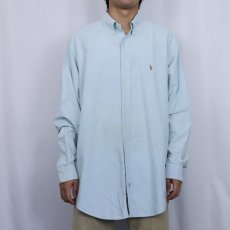 画像2: POLO Ralph Lauren "YARMOUTH" ロゴ刺繍 コットンボタンダウンシャツ SIZE16 1/2 - 36 (2)