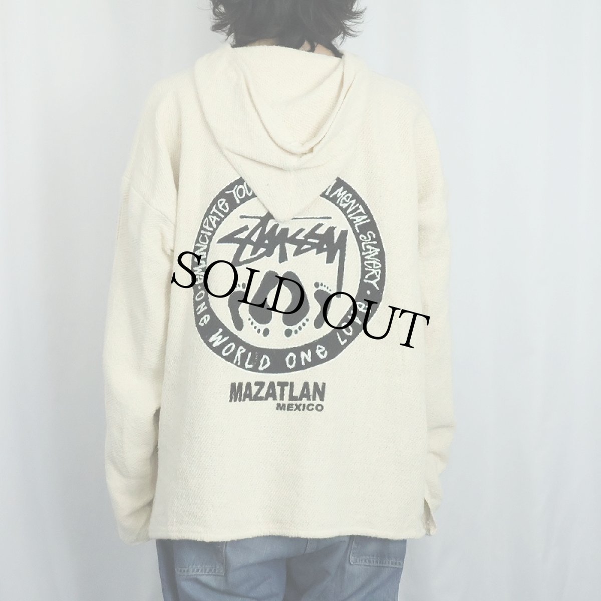 画像4: 90's ブート STUSSY メキシカンパーカー XL (4)