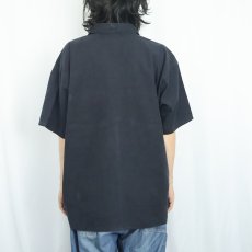 画像3: 80's〜 BEN DAVIS USA製 ハーフジップ ワークシャツ BLACK XXL (3)