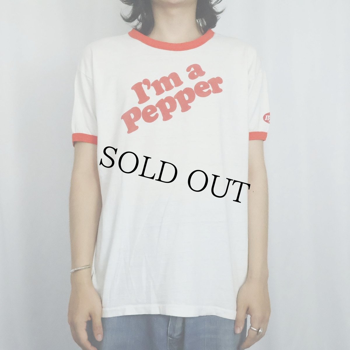 画像2: 70's Dr Pepper USA製 飲料メーカー プリントリンガーTシャツ XL (2)