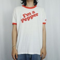 画像2: 70's Dr Pepper USA製 飲料メーカー プリントリンガーTシャツ XL (2)