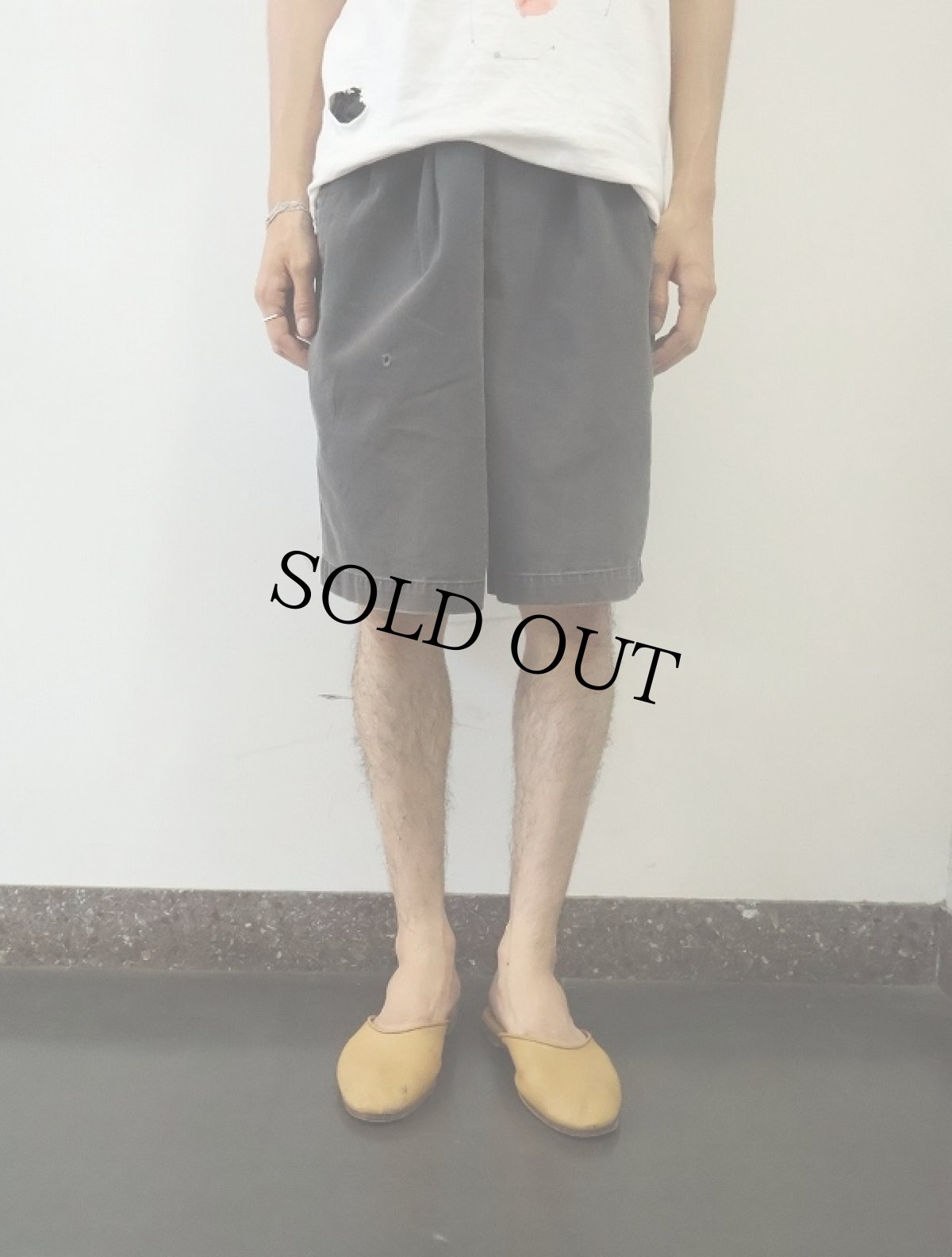 画像2: Ralph Lauren "TYLER SHORT" 2タックコットンショーツ BLACK W35 (2)