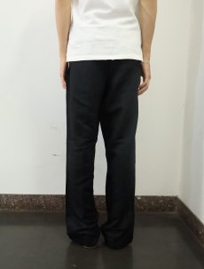 画像3: claiborne リネン×レーヨン 2タックスラックス BLACK W36 (3)