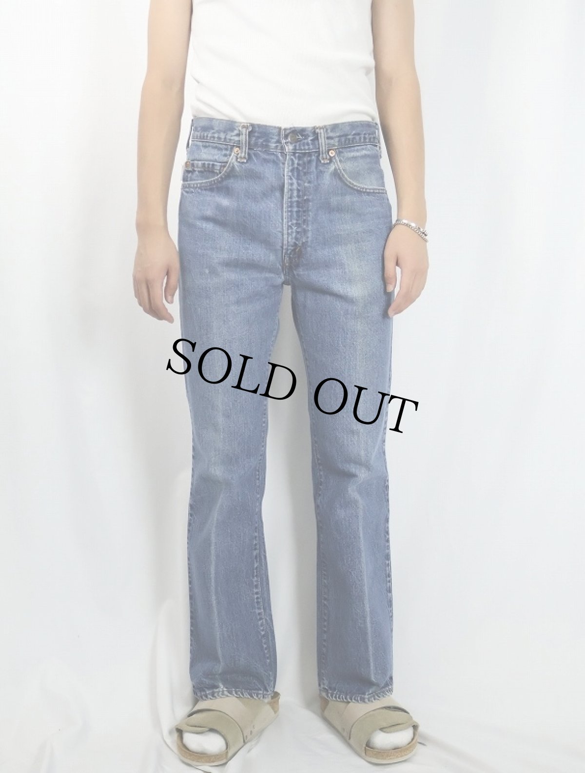 画像3: 70's Levi's 517 内股シングル ブーツカットデニムパンツ W32 (3)