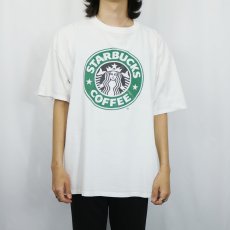 画像2: STARBUCKS COFFEE コーヒーショップロゴプリントTシャツ XL (2)