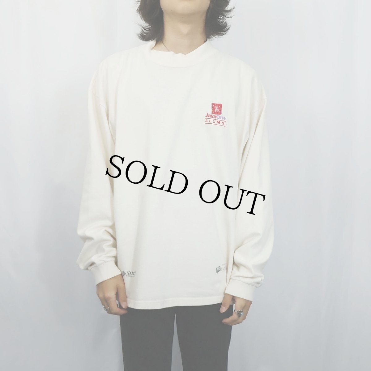 画像2: 90's Java One ALUMNI テック企業 ロゴ刺繍ロンT XL (2)