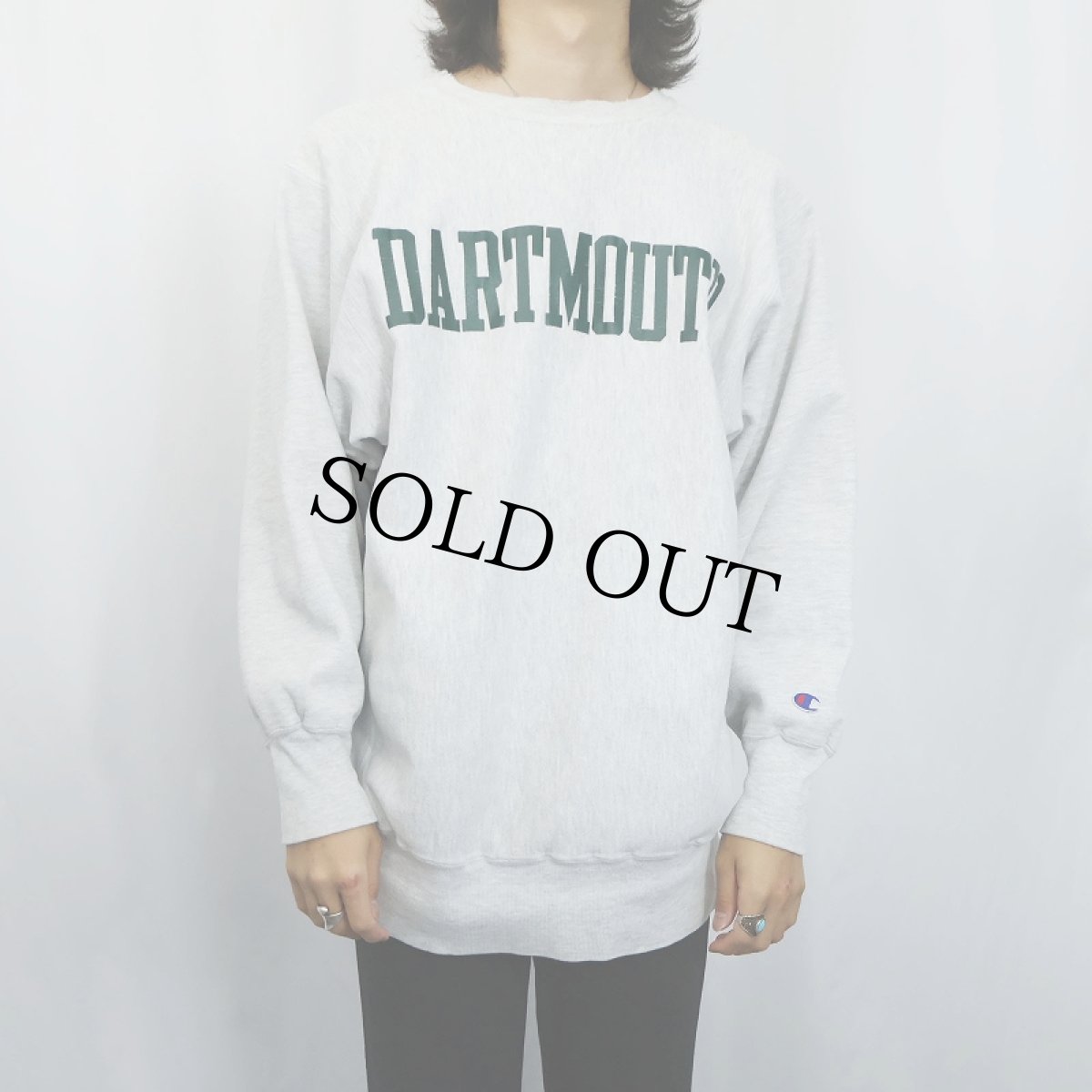 画像3: 90's Champion REVERSE WEAVE USA製 "DARTMOUTH" プリントスウェット XXL (3)
