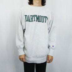 画像3: 90's Champion REVERSE WEAVE USA製 "DARTMOUTH" プリントスウェット XXL (3)