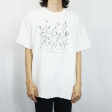 画像2: 90's Laguna Aster USA製 フラワーイラストプリントTシャツ XL (2)