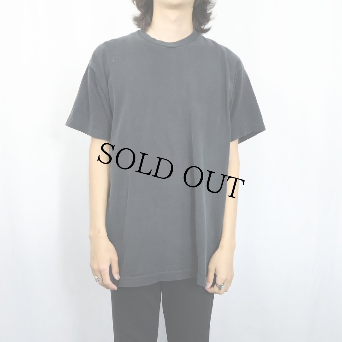 画像2: 90's FRUIT OF THE LOOM USA製 無地Tシャツ BLACK XL (2)