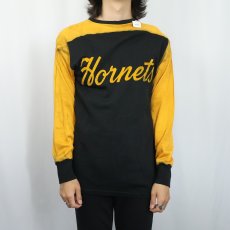 画像3: 60〜70's "Hornets / 12" レーヨンフットボールロンT  (3)