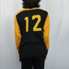 画像4: 60〜70's "Hornets / 12" レーヨンフットボールロンT  (4)