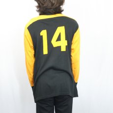 画像4: 60〜70's "Hornets / 14" レーヨンフットボールロンT  (4)