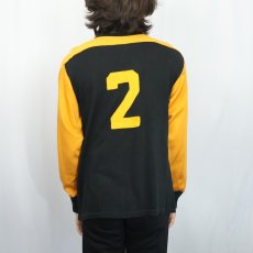 画像4: 60〜70's "Hornets / 2" レーヨンフットボールロンT  (4)