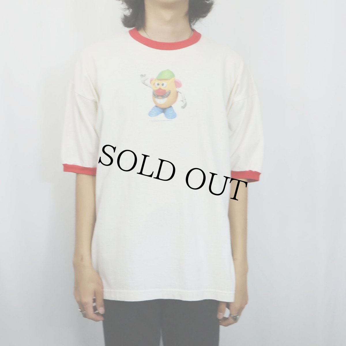 画像3: 90's TOYSTORY USA製 "Mr. Potato Head" キャラクタープリントリンガーTシャツ XL (3)