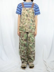 画像2: 80〜90's Carhartt ペンキペイント コットンダックオーバーオール W36 (2)