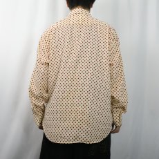 画像3: 70's MONTGOMERY WARD ドット柄 コットン×ポリエステルシャツ XL (3)