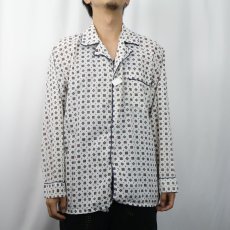 画像2: 70's Hampton 総柄 パジャマシャツ L (2)