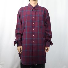 画像2: 70's PENDLETON USA製 チェック柄 ウールボタンダウンシャツ XL (2)