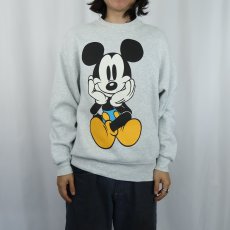 画像2: 90's  MICKEY&CO. 青パンミッキー キャラクタープリントスウェット L (2)