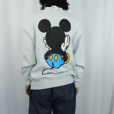 画像3: 90's  MICKEY&CO. 青パンミッキー キャラクタープリントスウェット L (3)