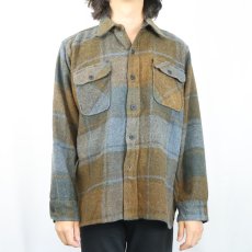 画像2: 70's Kmart チェック柄 CPOシャツジャケット M (2)