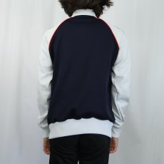 画像3: 80's adidas TAIWAN製 ロゴ刺繍 サイドライン トラックジャケット L (3)