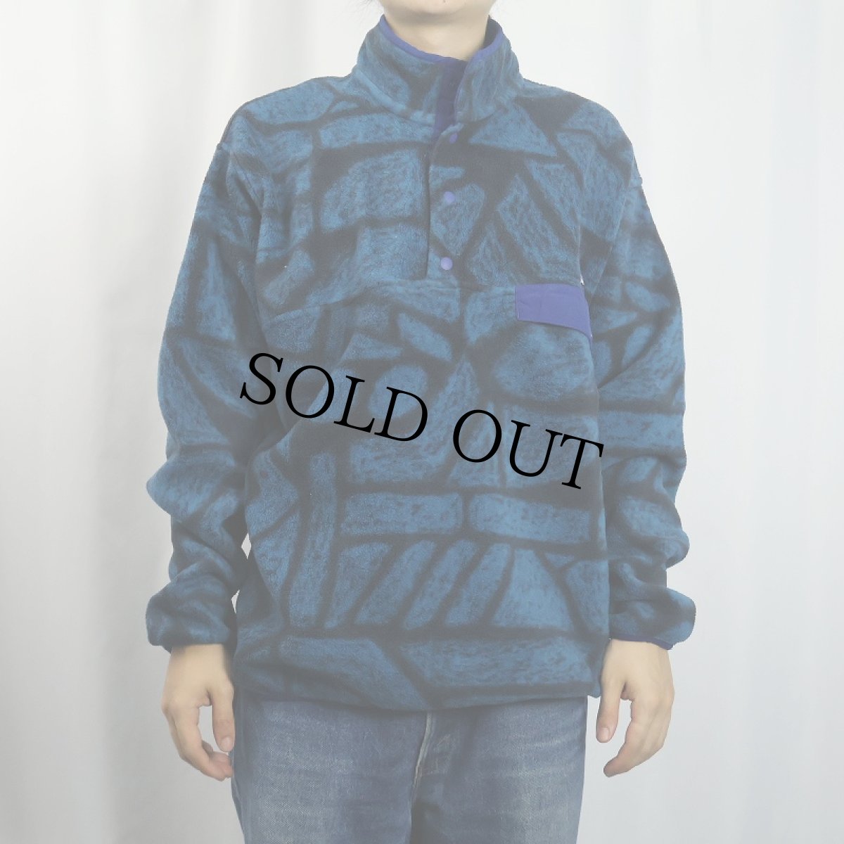 画像2: 2015AW Patagonia 総柄 スナップT L (2)