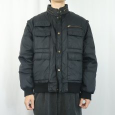 画像3: 80's DEEP NORTH 中綿入り 2WAY デタッチャブル ジャケット BLACK XL (3)
