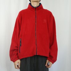 画像2: 90's Eddie Bauer EBTEK ロゴ刺繍フリースジャケット XL (2)