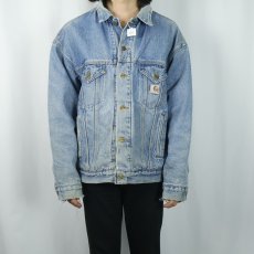 画像2: Carhartt ブランケットライナー付き デニムジャケット L (2)