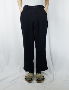 画像2: POLO Ralph Lauren ウール ウエスタンスラックス NAVY W37 (2)