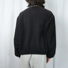 画像3: 90's POLO Ralph Lauren USA製 ロゴ刺繍 フリーススイングトップ BLACK L (3)