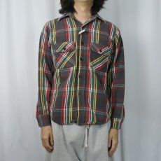 画像2: 70〜80's BIGMIKE USA製 チェック柄 ヘビーネルシャツ S (2)