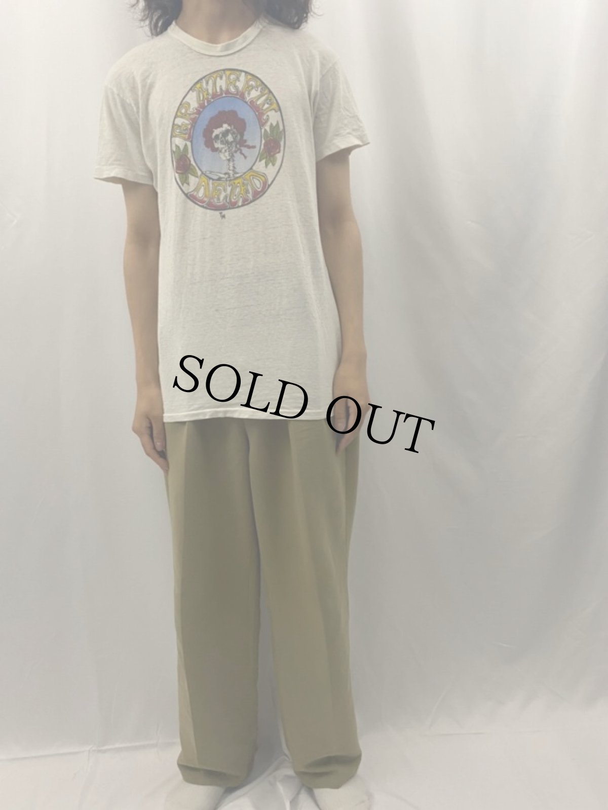 画像3: 70's GRATEFUL DEAD スカルイラスト ロックバンドTシャツ L (3)