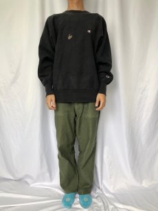 画像2: 90's Champion REVERSE WEAVE USA製  目付き ブラック L (2)