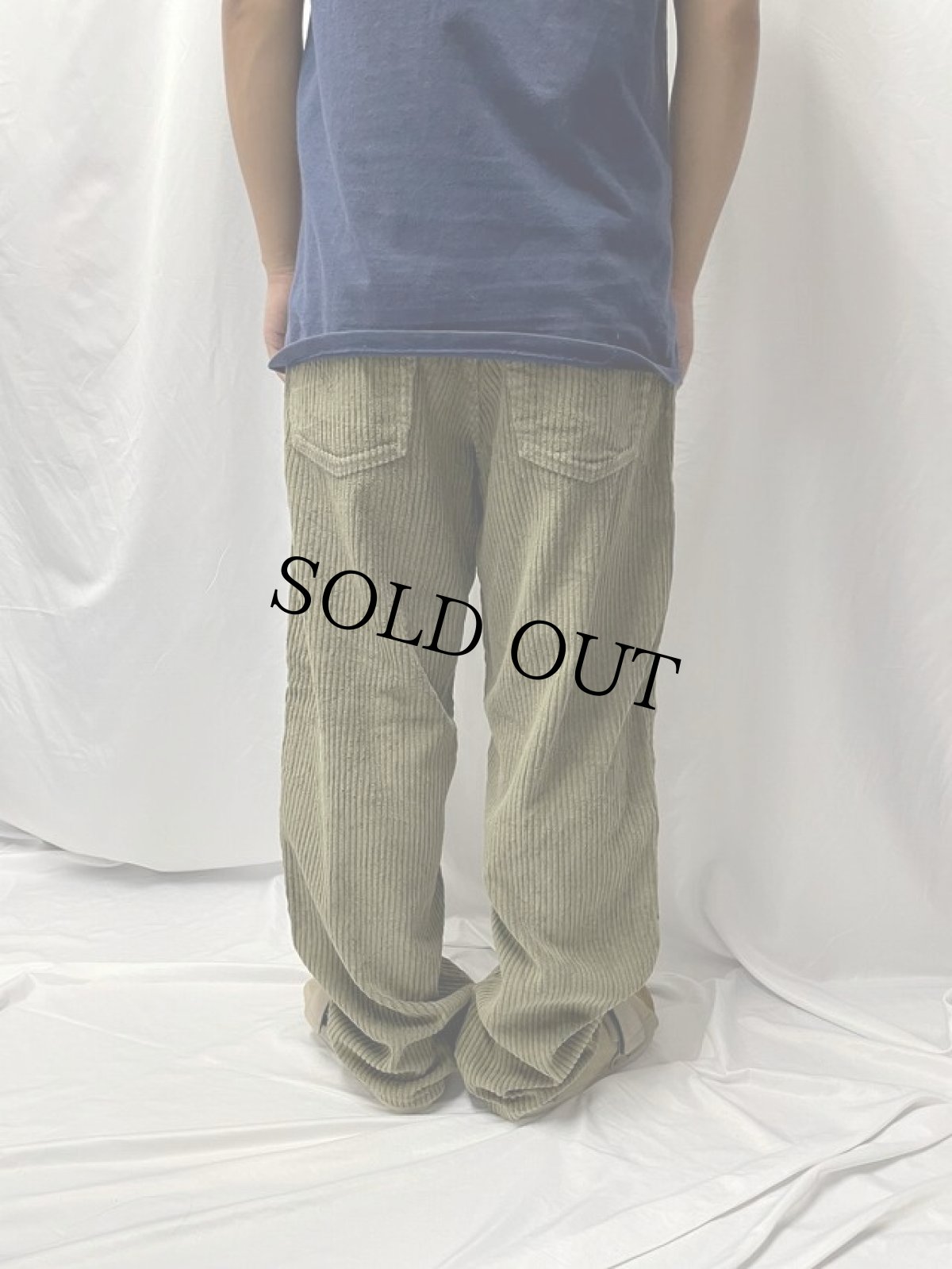 画像4: 90's Levi's SILVER TAB "BAGGY" 太畝コーデュロイパンツ カーキ W38 (4)