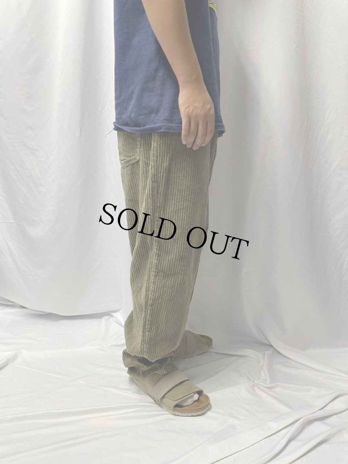 画像3: 90's Levi's SILVER TAB "BAGGY" 太畝コーデュロイパンツ カーキ W38 (3)