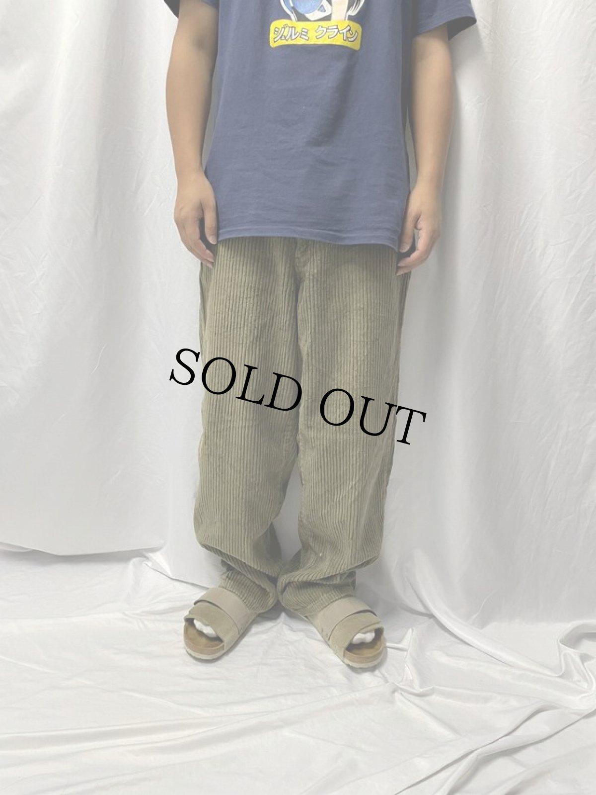 画像2: 90's Levi's SILVER TAB "BAGGY" 太畝コーデュロイパンツ カーキ W38 (2)