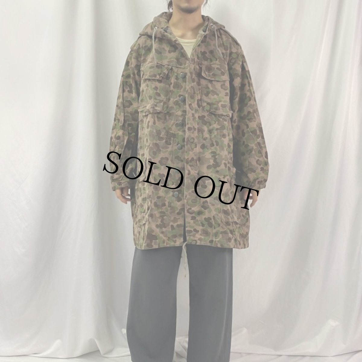 画像2: 50's Austrian Military オーストリアン ピードットカモ柄 コットンパーカー (2)