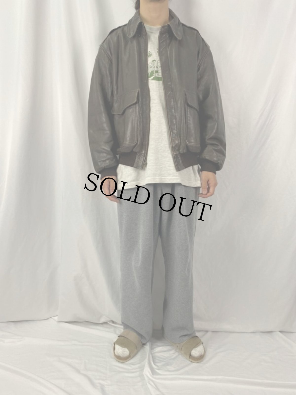 画像2: 90's L.L.Bean USA製 FLYING TIGER JACKET "A-2TYPE" L (2)