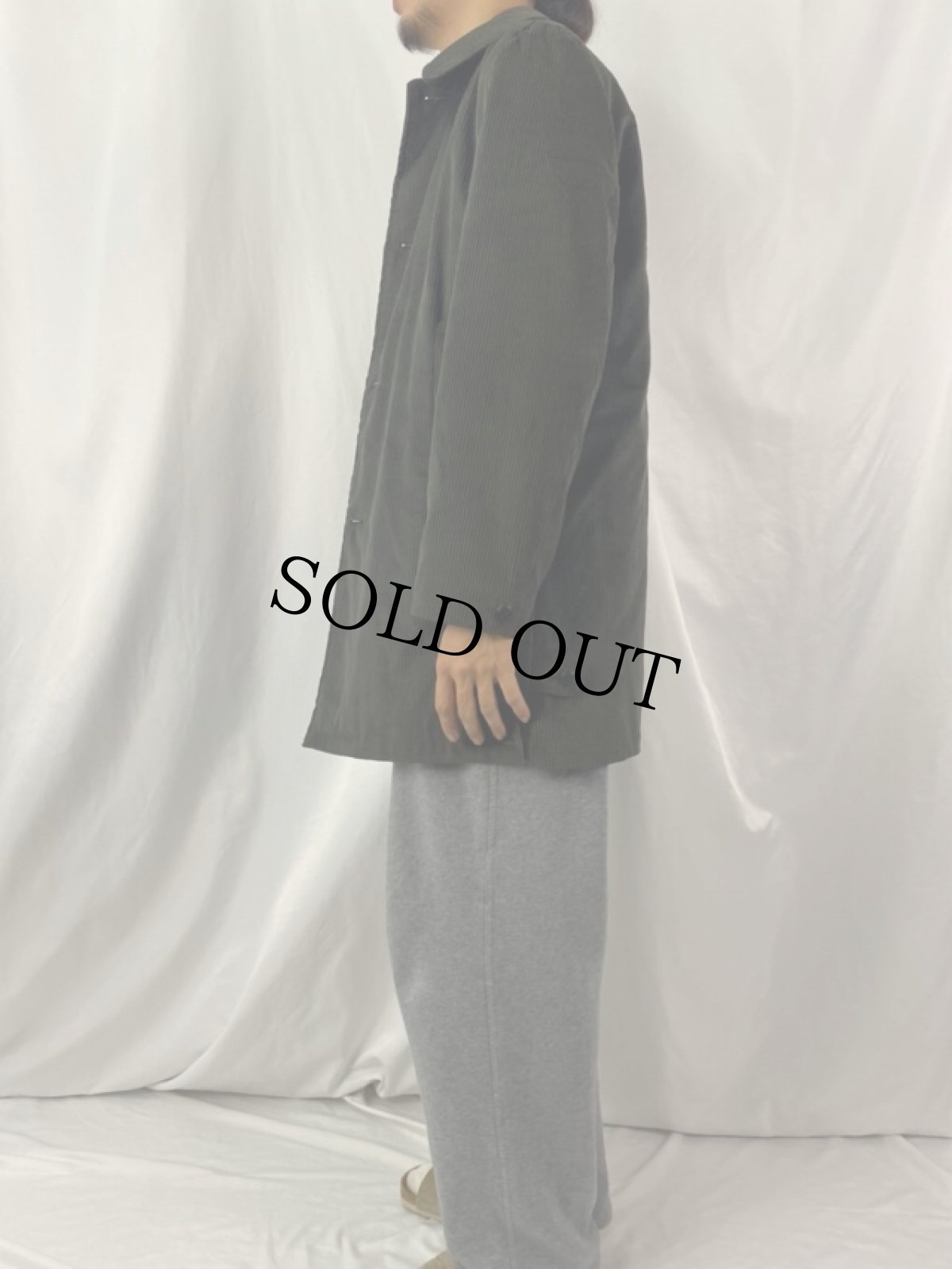 画像3: VINTAGE 裏パイル コーデュロイコート チャコール (3)