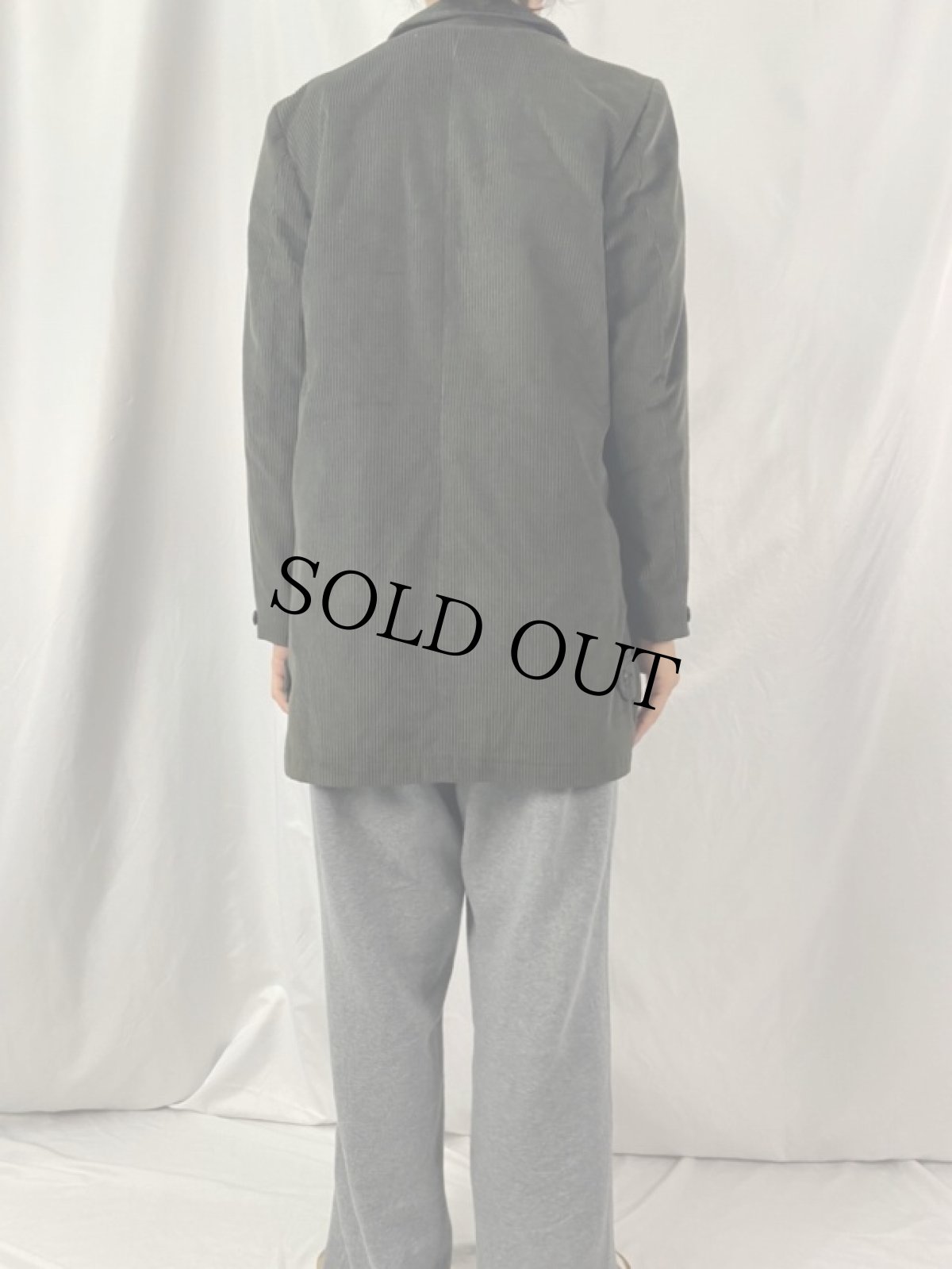 画像4: VINTAGE 裏パイル コーデュロイコート チャコール (4)