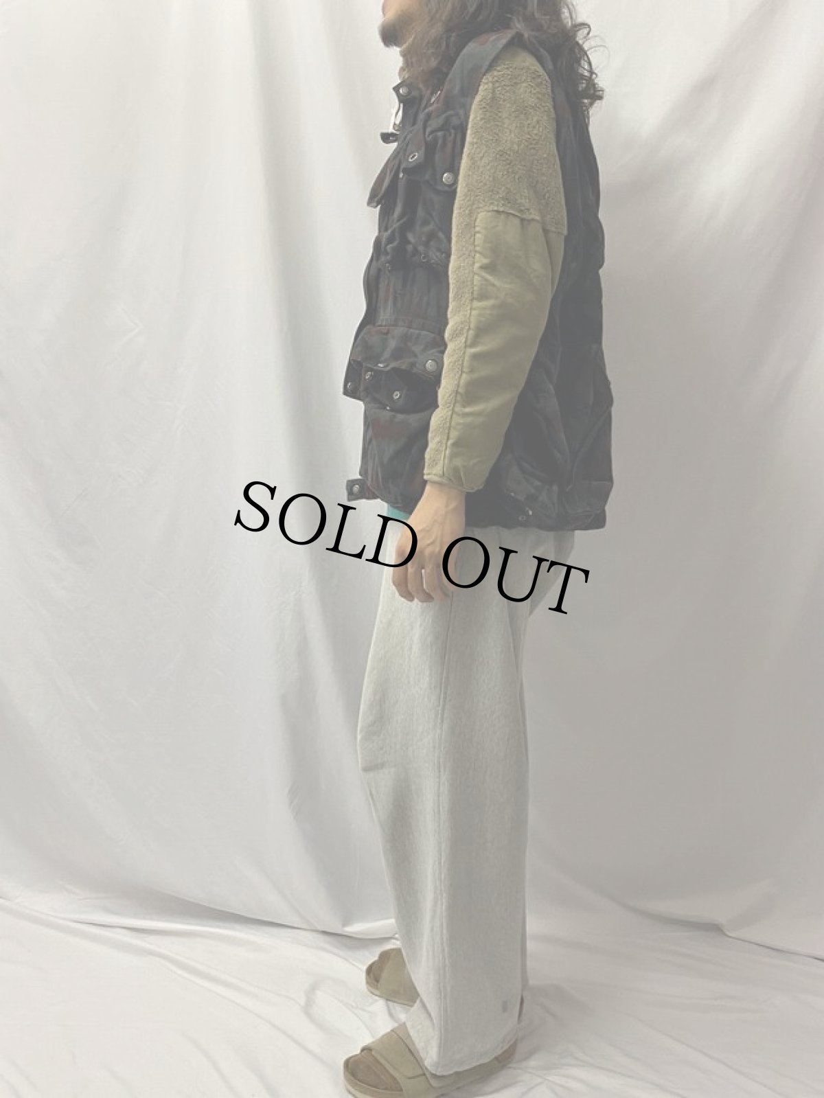 画像3: 60〜70's スイス軍 M-1960 アルペンカモ カットオフベスト オーバーダイ (3)