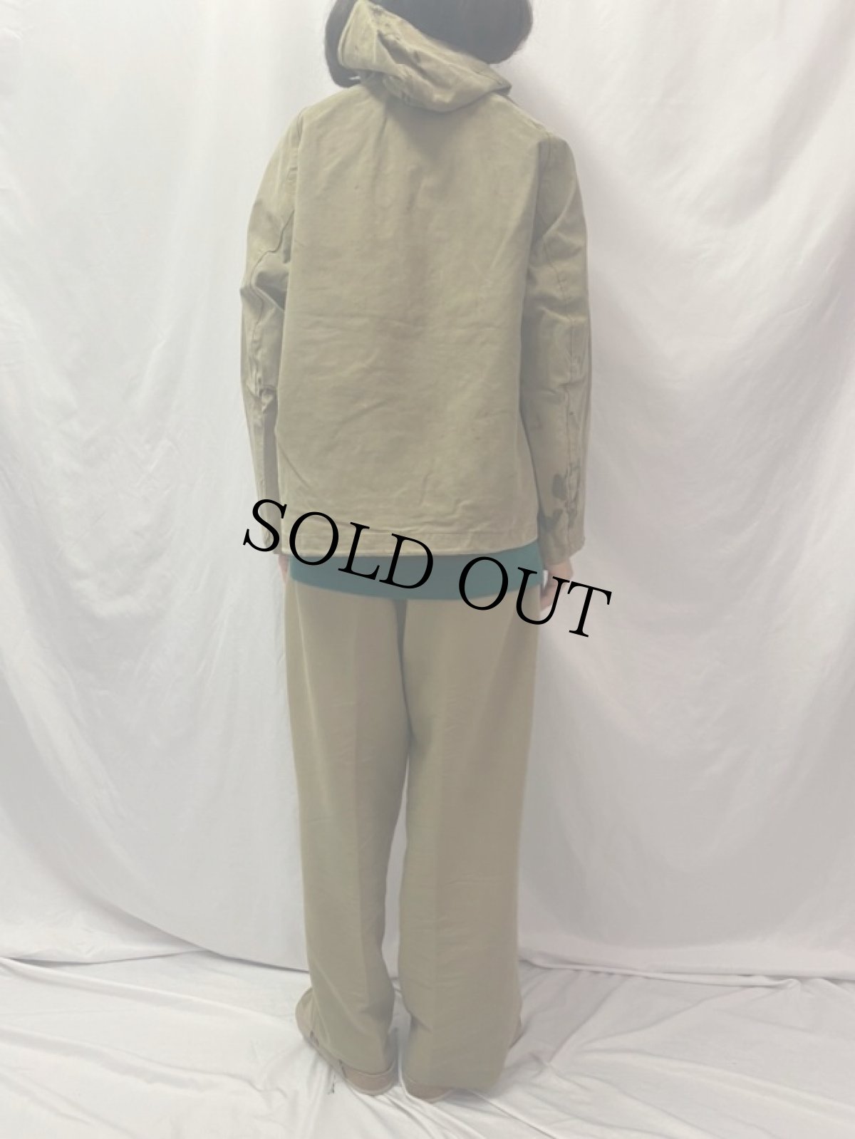 画像4: 40's U.S.NAVY デッキレインパーカ (4)