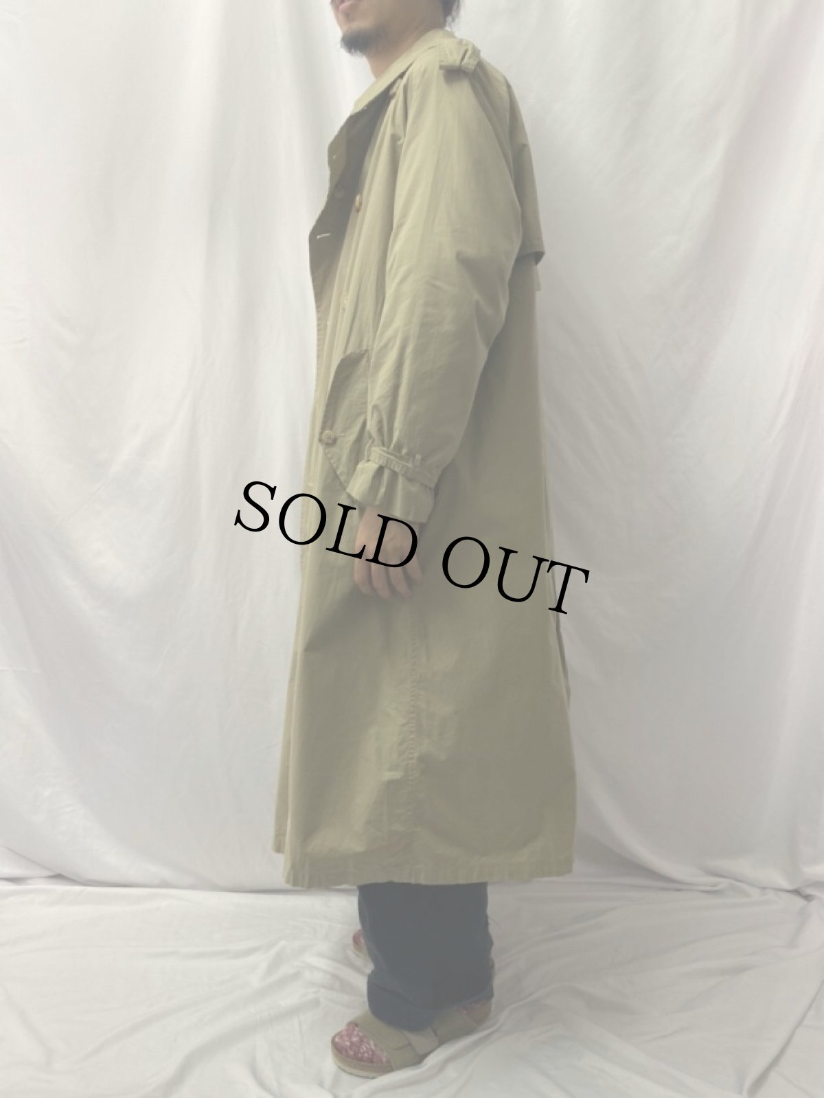 画像3: 90's〜 POLO Ralph Lauren 一枚袖 コットンポプリン トレンチコート S (3)