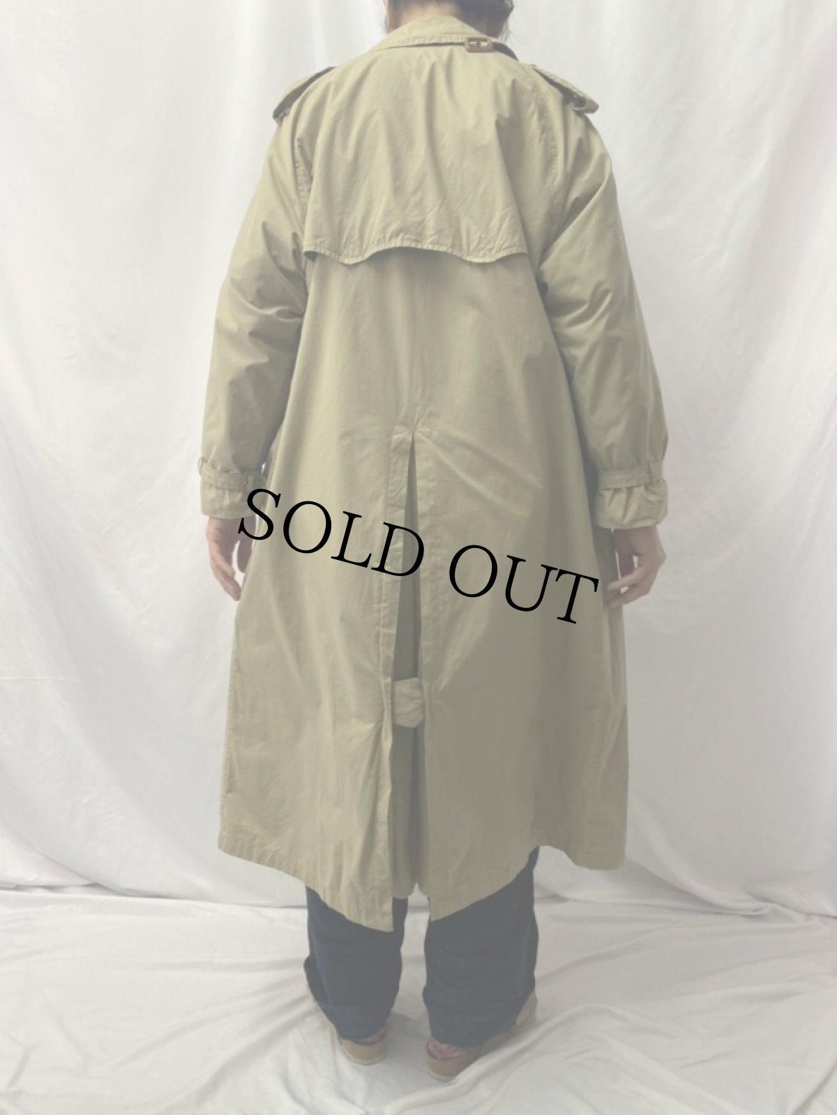 画像4: 90's〜 POLO Ralph Lauren 一枚袖 コットンポプリン トレンチコート S (4)