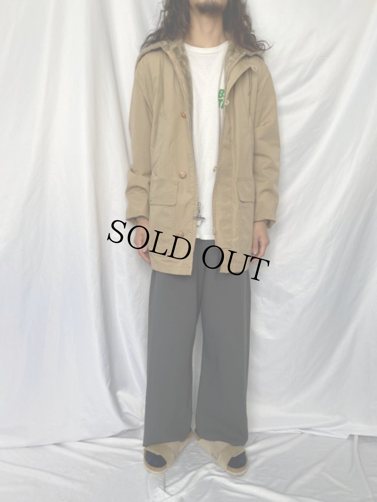 画像3: 70〜80's Mighty Mac USA製 裏ボア ラビットフードハーフジャケット (3)