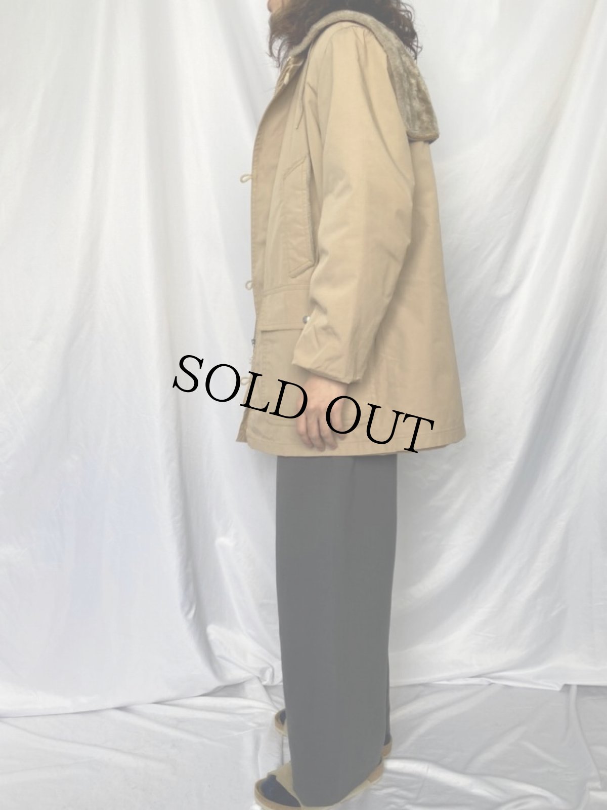 画像4: 70〜80's Mighty Mac USA製 裏ボア ラビットフードハーフジャケット (4)