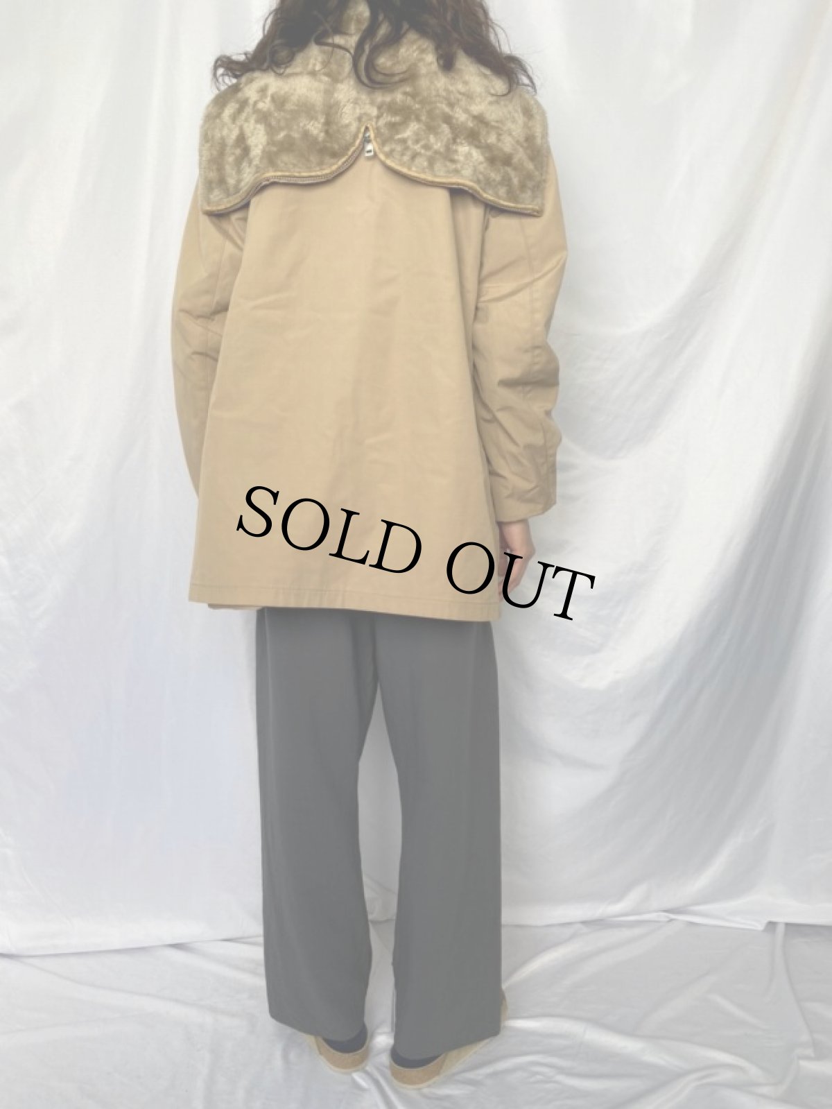 画像5: 70〜80's Mighty Mac USA製 裏ボア ラビットフードハーフジャケット (5)